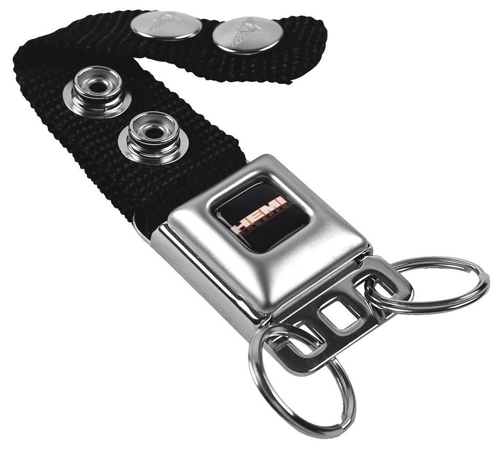 Black-White Hemi Seat Belt Key Chain